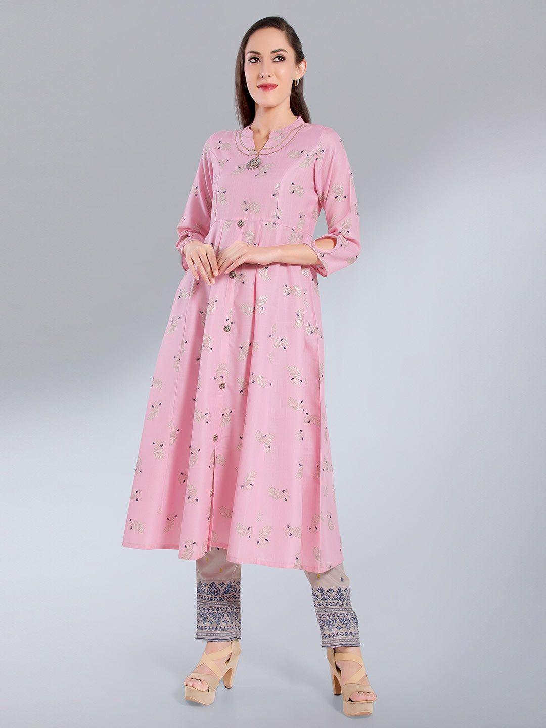 madhuram-pink-floral-printed-anarkali-kurti
