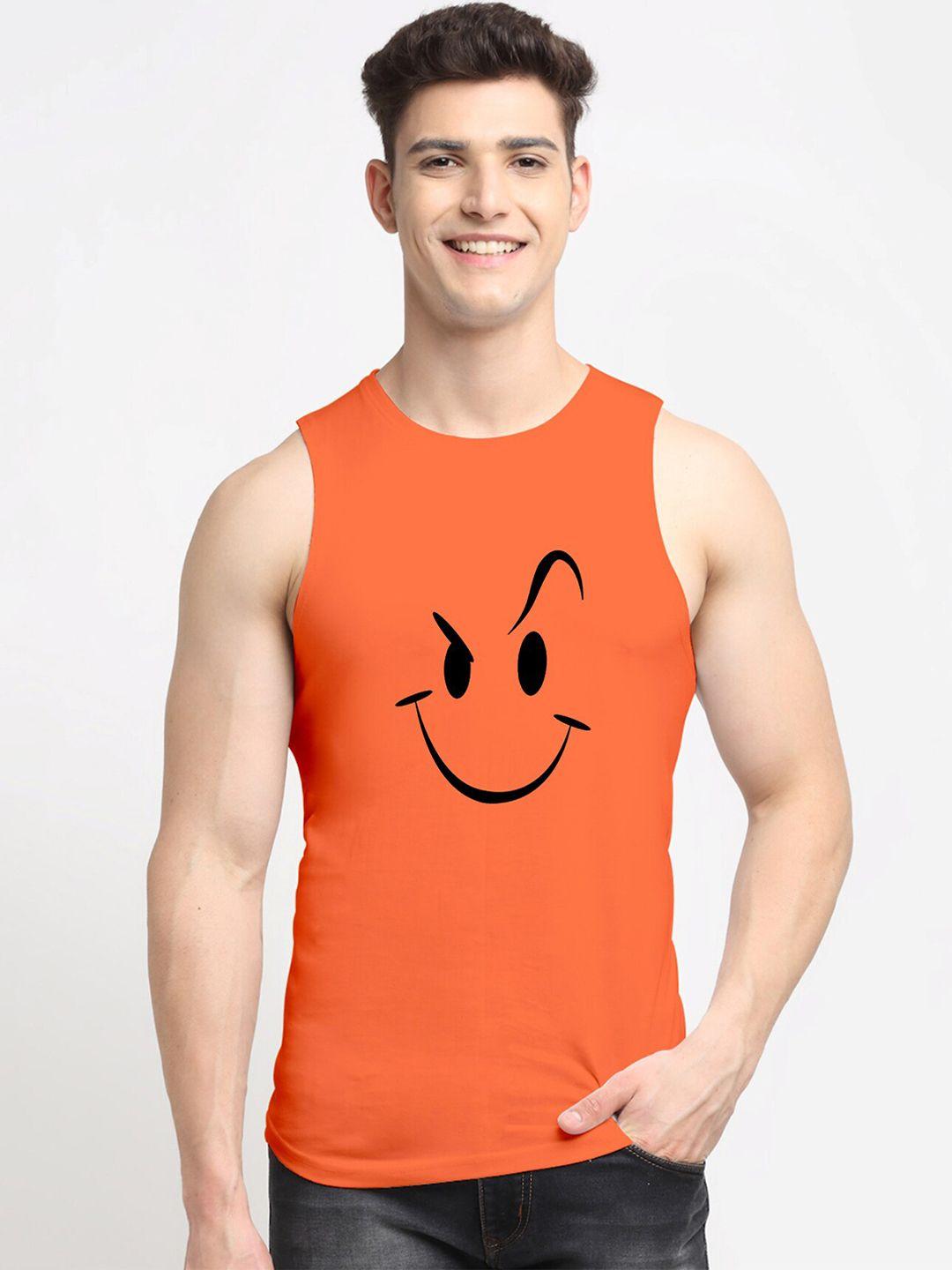 friskers-men-orange-printed-cotton-innerwear-vests