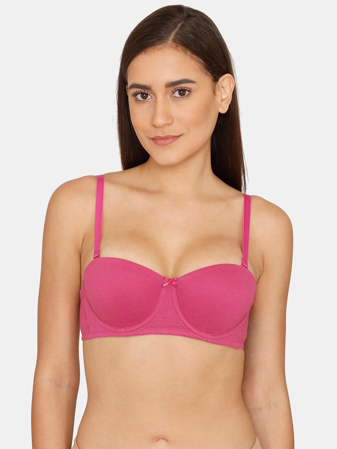 rosaline-by-zivame-pink-bra-underwired-lightly-padded