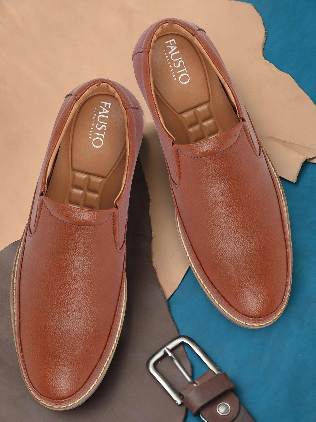 fausto-men-tan-solid-slip-on-shoes