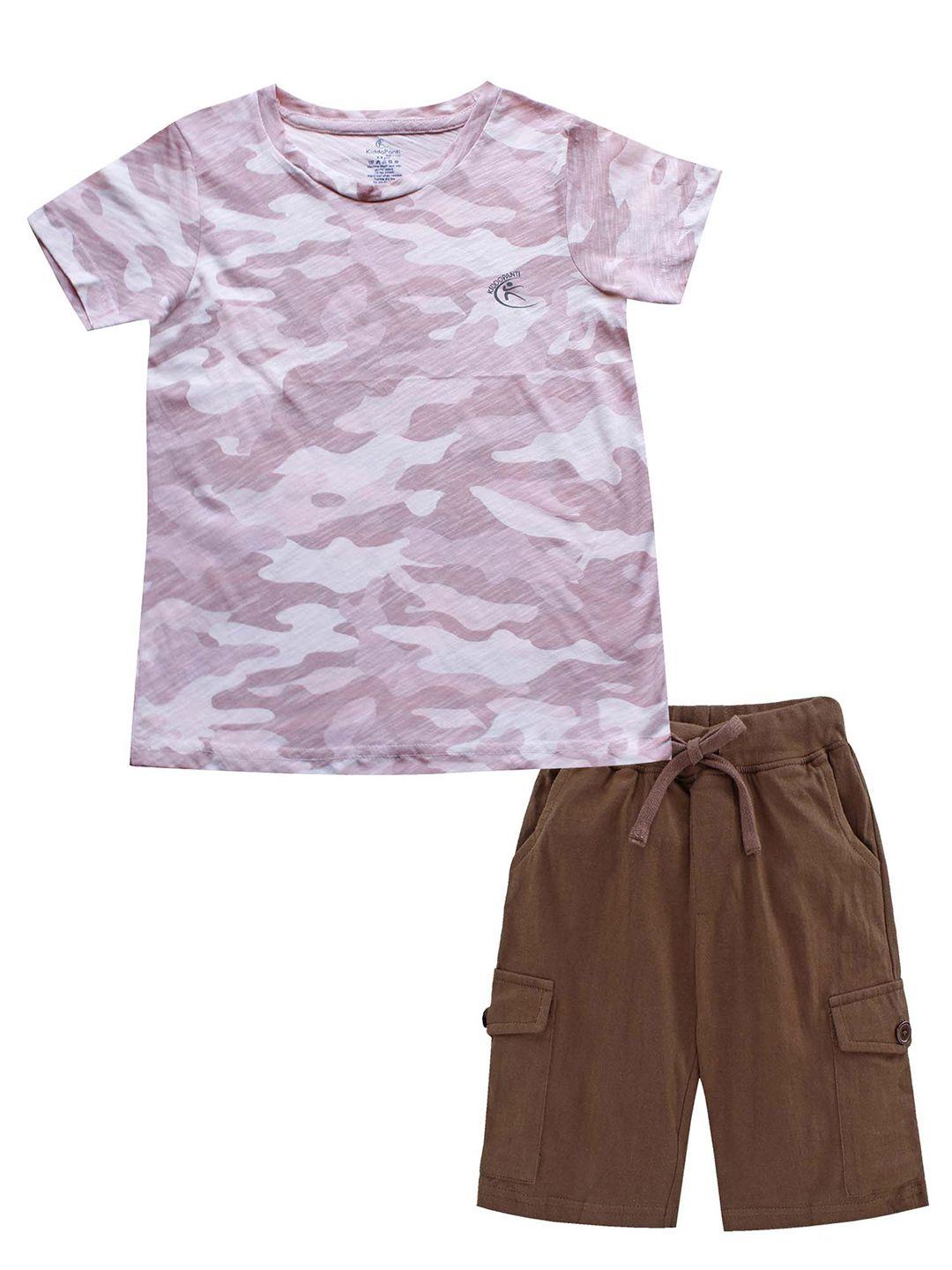 kiddopanti-boys-grey-&-lavender-camouflage-pure-cotton-t-shirt-with-shorts