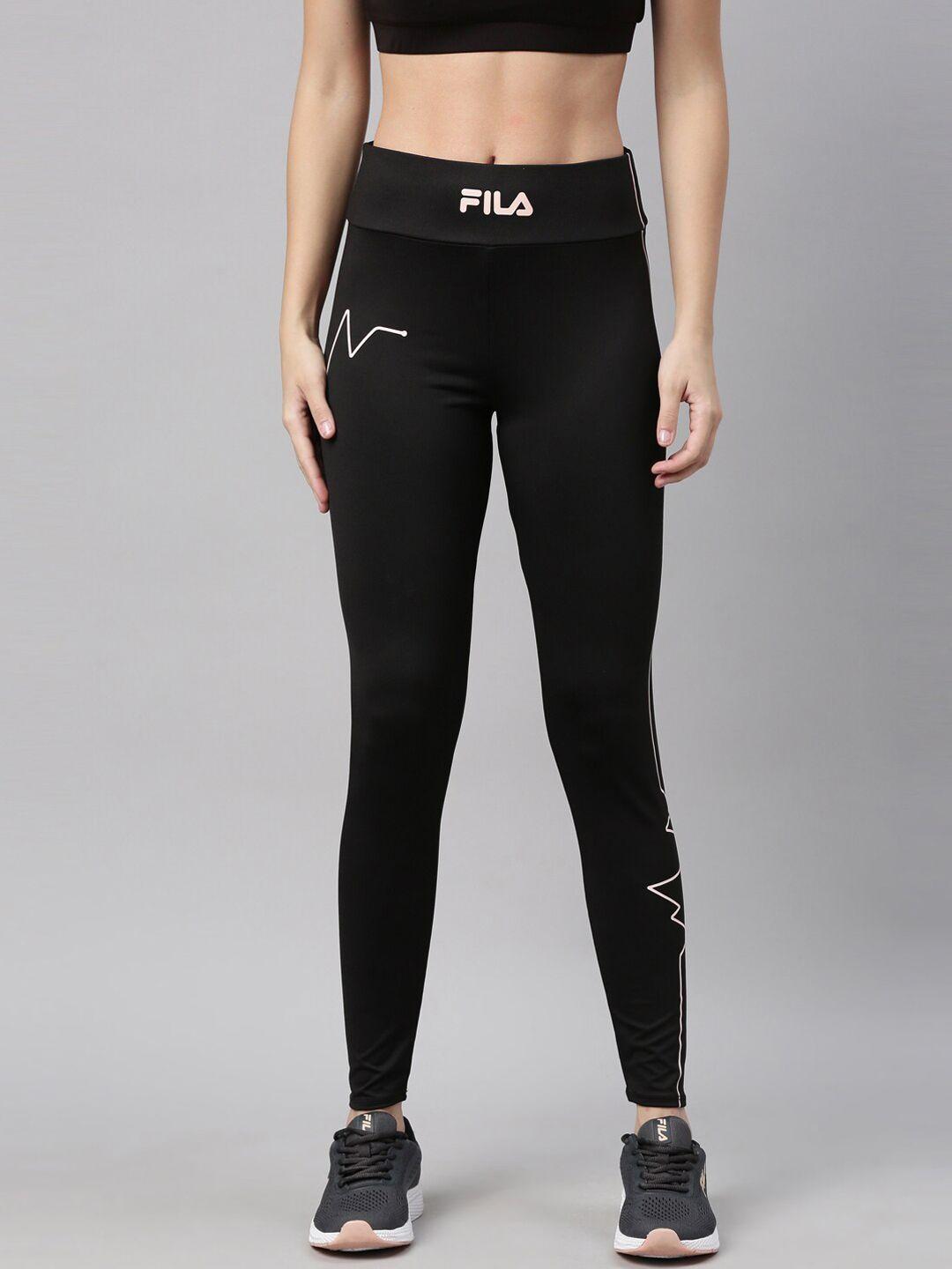 fila-women-black-solid-tights