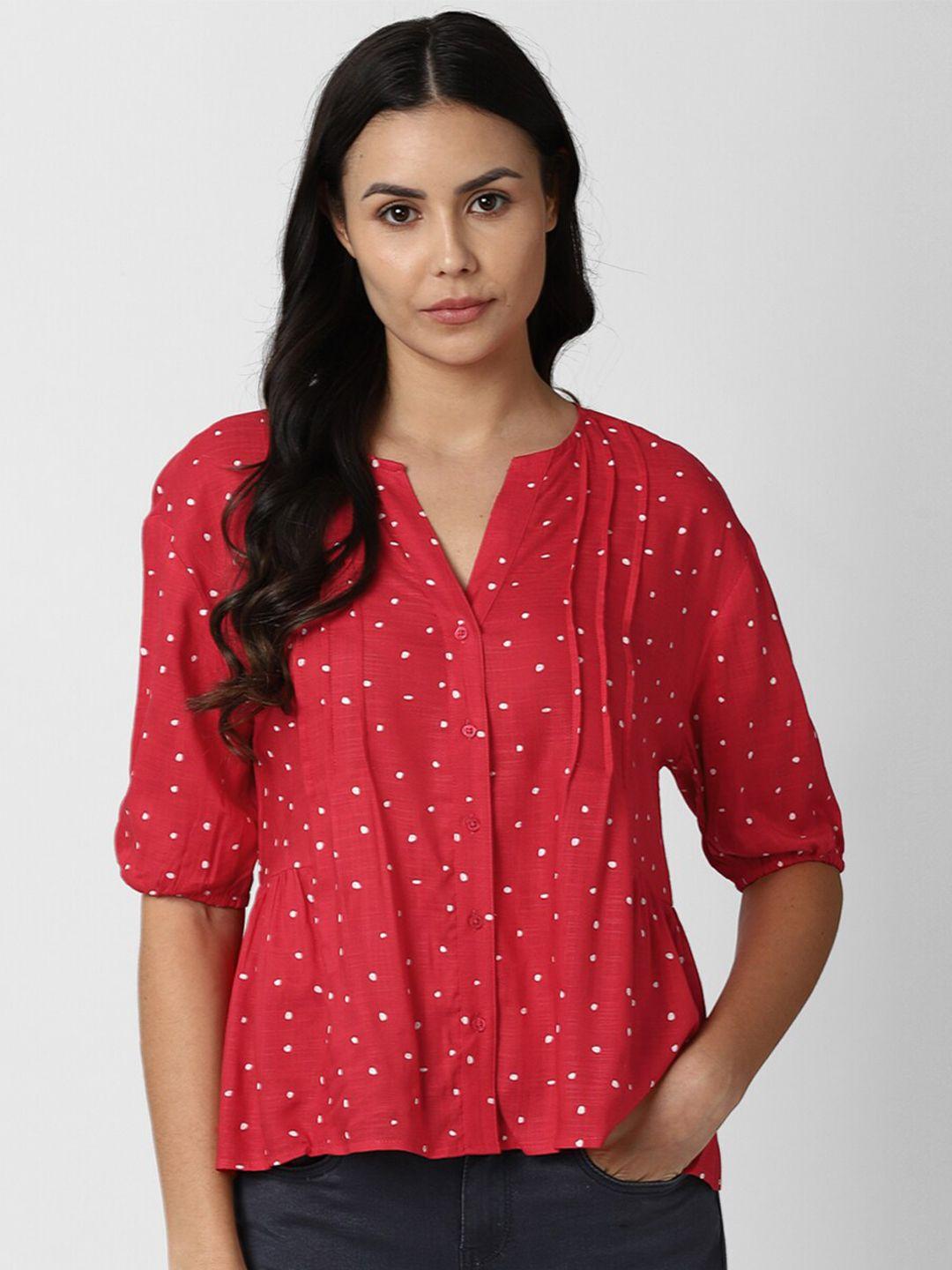 van-heusen-woman-red-geometric-print-mandarin-collar-shirt-style-top