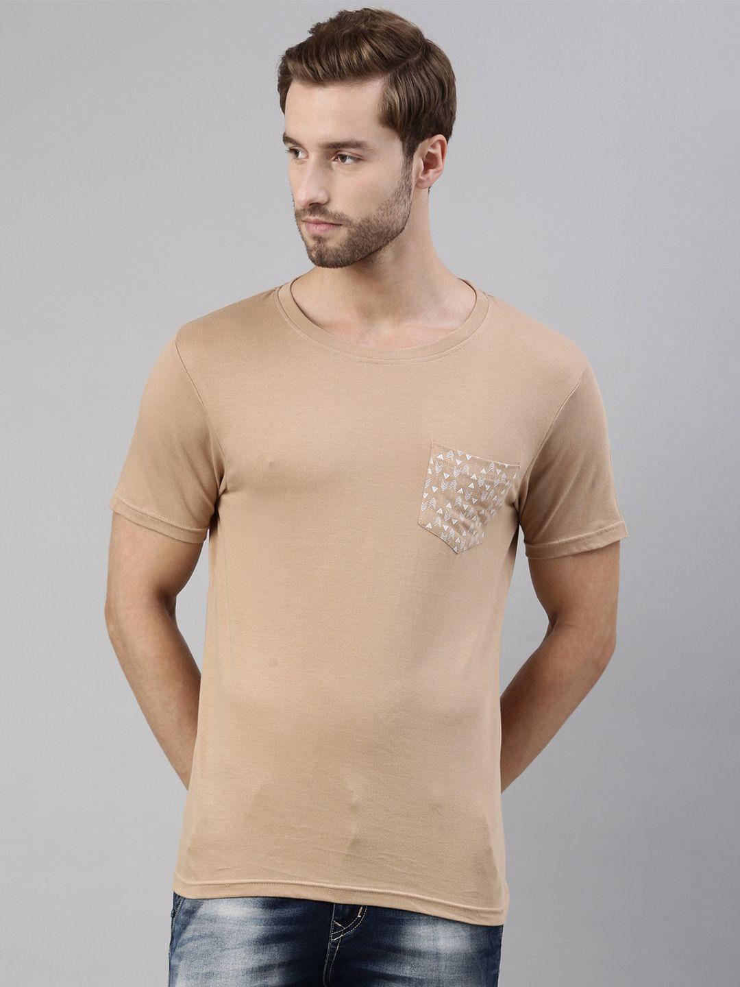 joven-men-brown-pure-cotton-t-shirt