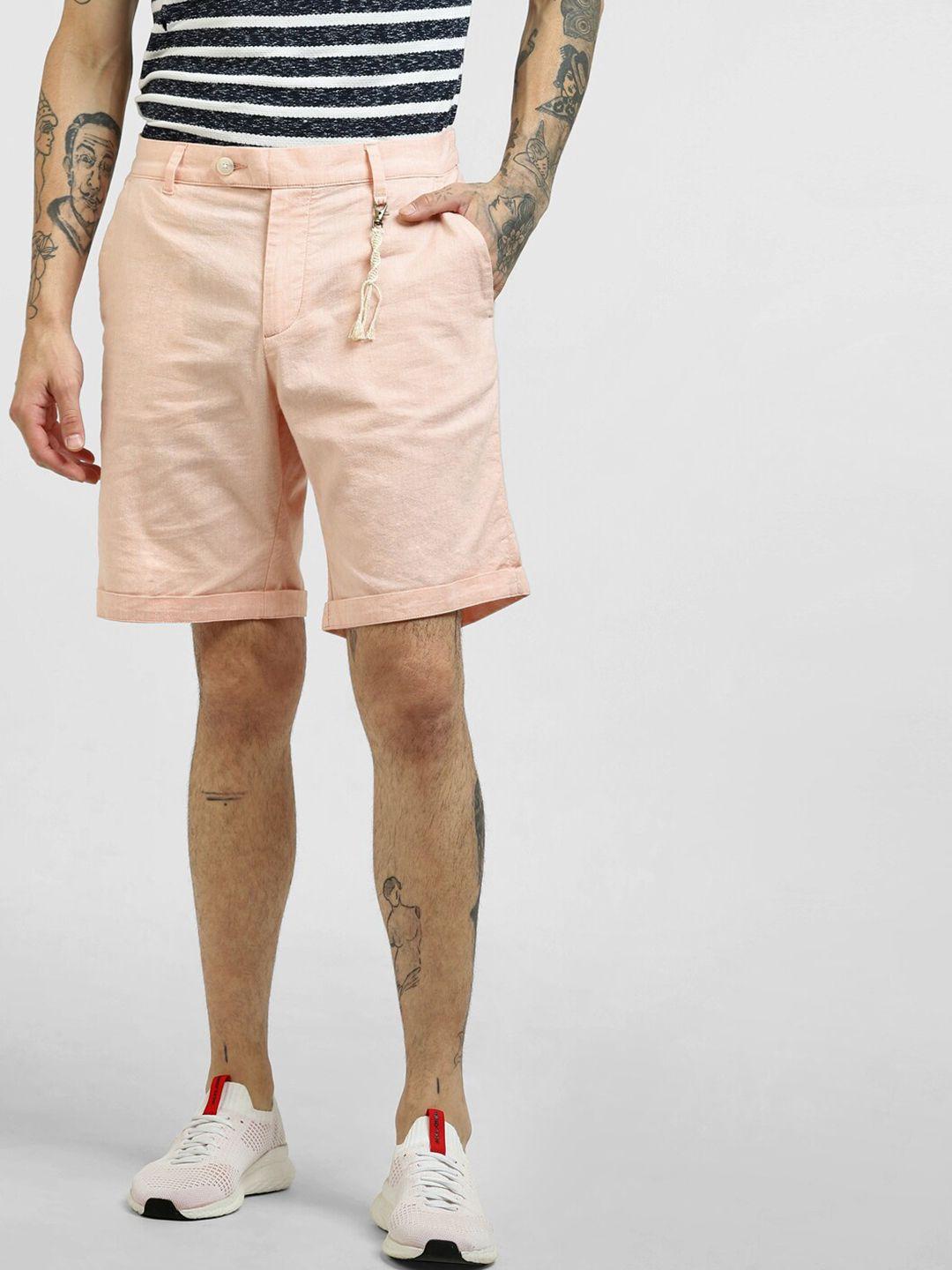 jack-&-jones-men-orange-low-rise-shorts