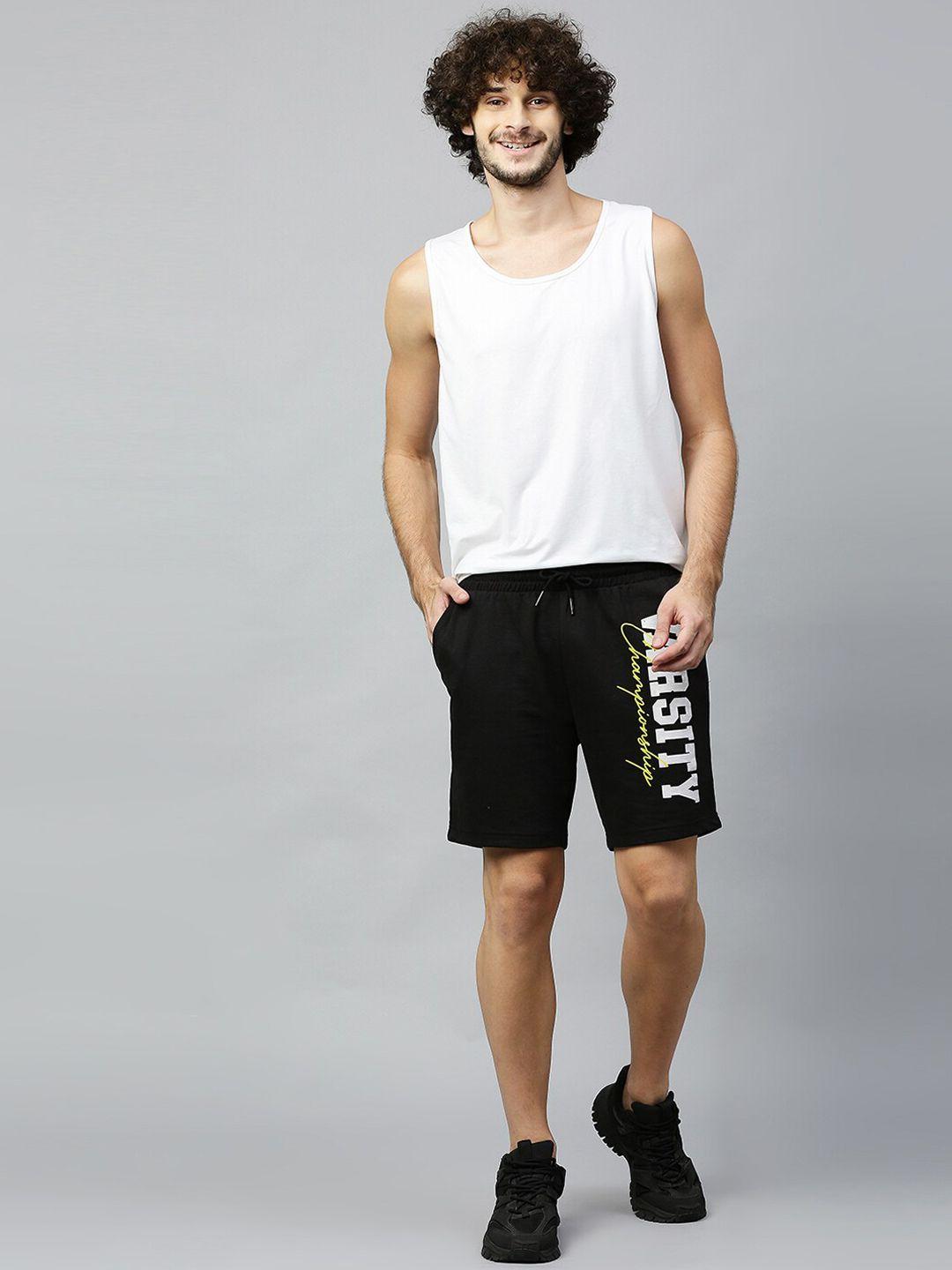 hubberholme-men-black-typography-printed-sports-shorts