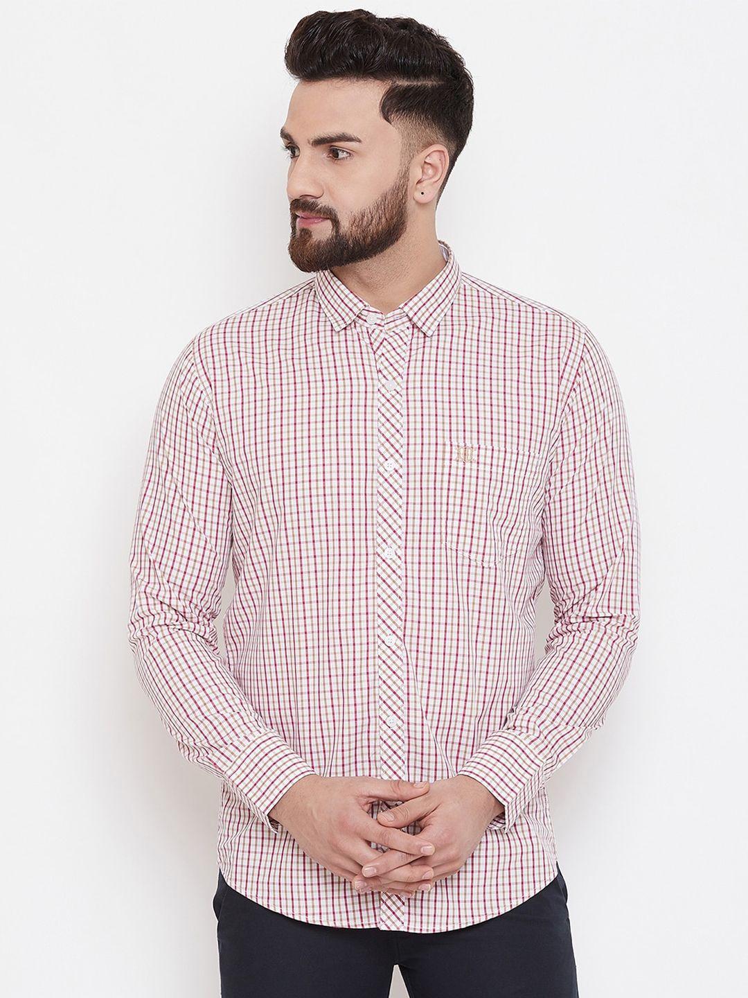 duke-men-pink-slim-fit-checked-casual-shirt