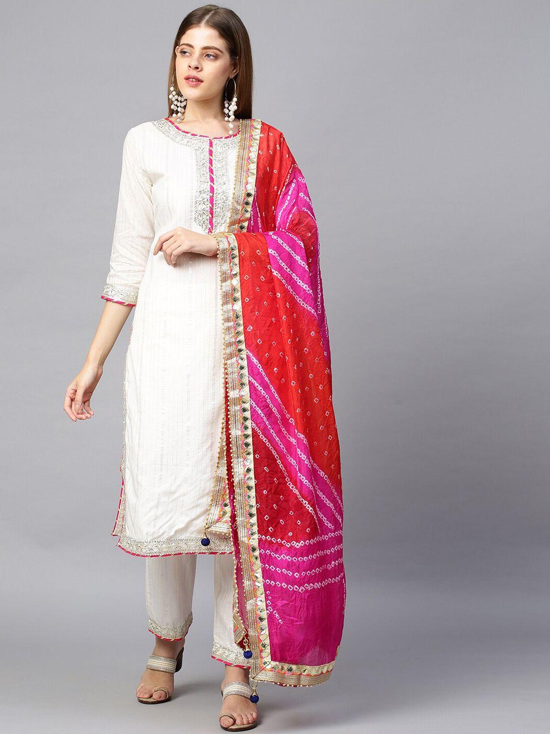 fashor-women-white-ethnic-motifs-gotta-patti-pure-cotton-kurta-with-trouser-&-with-dupatta
