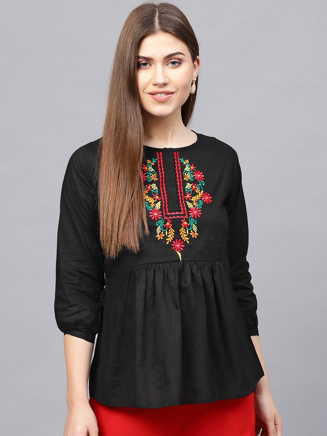 bhama-couture-black-tunic-with-embroidered-detail