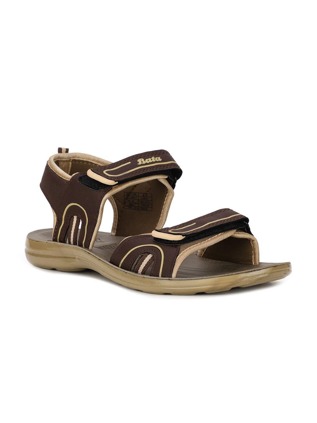 bata-men-brown-solid-sports-sandals