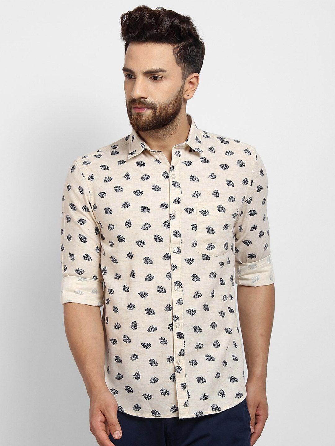 cape-canary-men-beige-floral-printed-casual-shirt