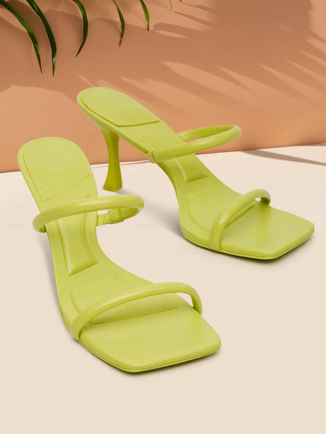 mango-women-fluorescent-green-solid-heels