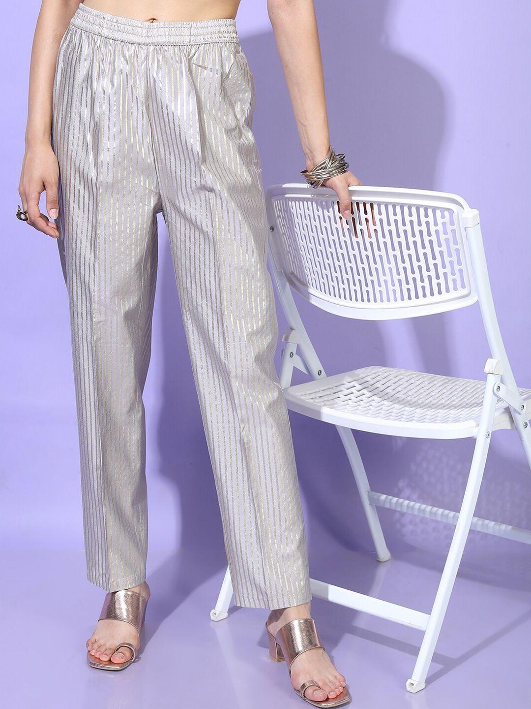 vishudh-women-beautiful-grey-striped-trousers