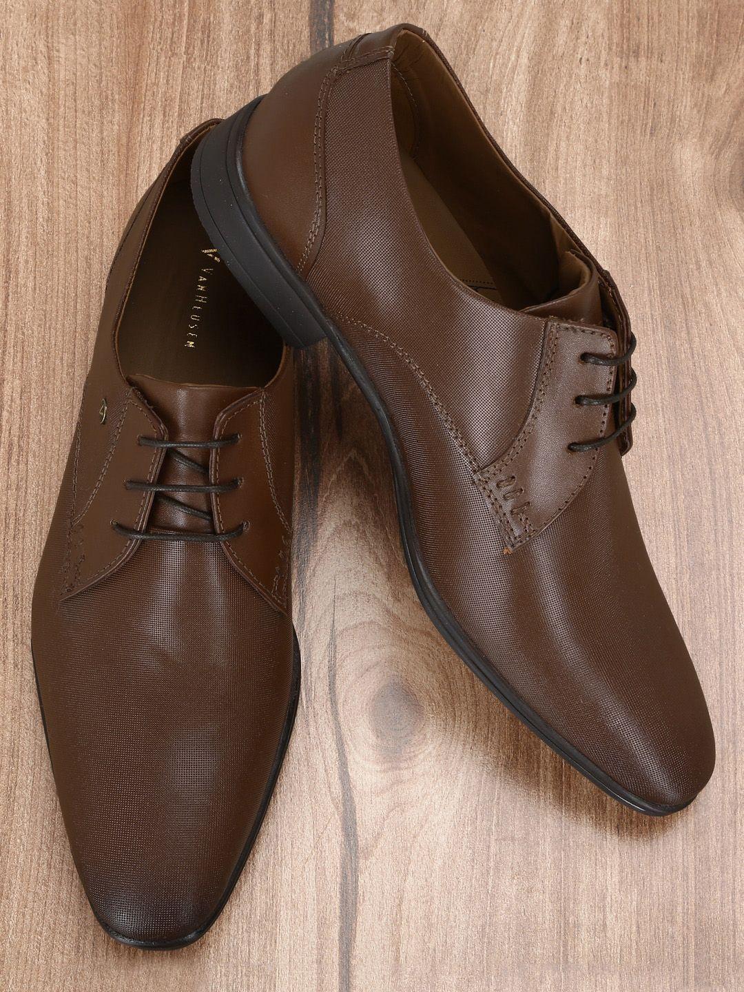 van-heusen-men-brown-solid-leather-formal-derbys