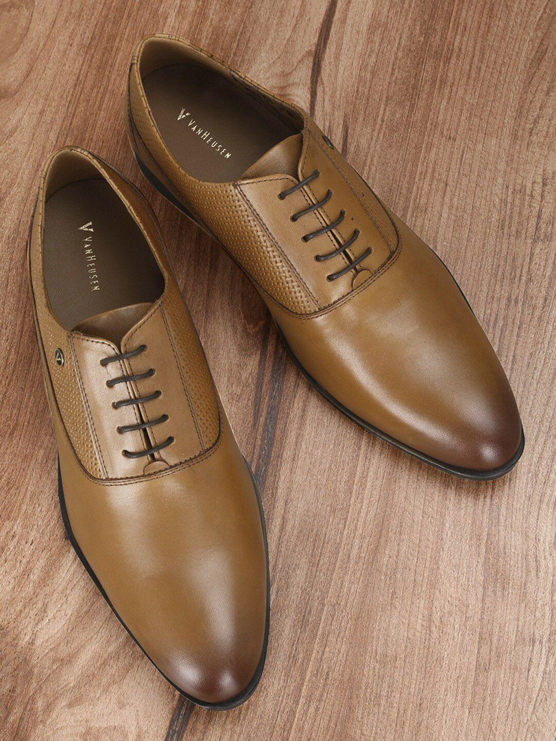 van-heusen-men-brown-solid-leather-formal-oxford