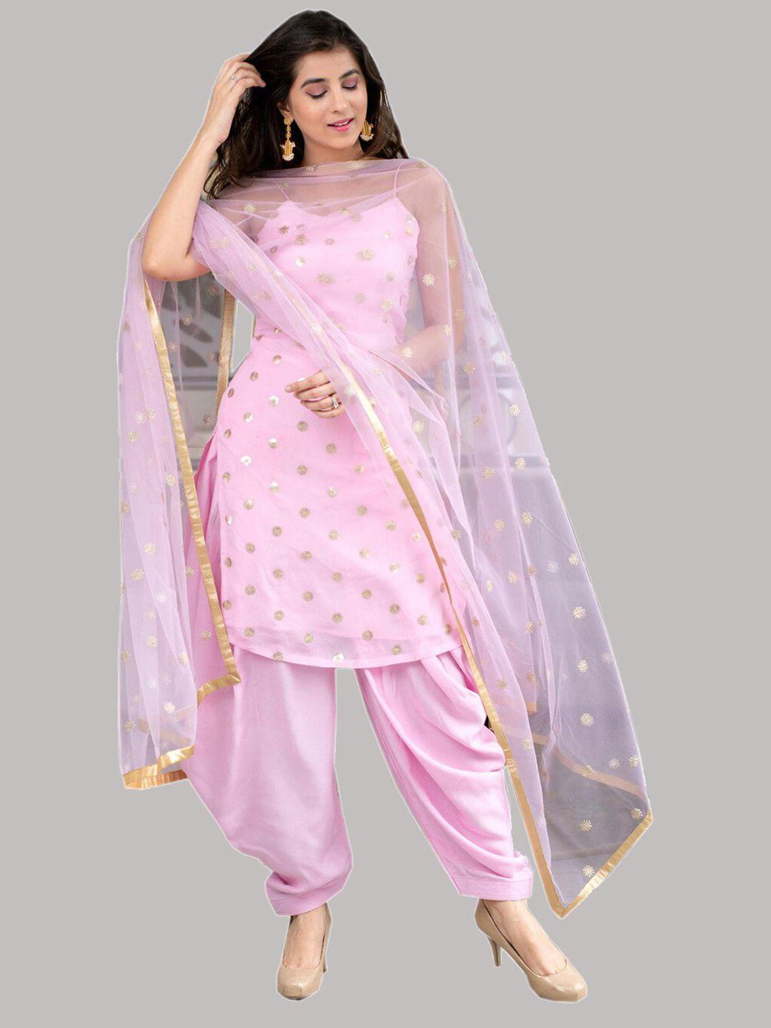 fashion-basket-pink-&-gold-toned-silk-georgette-semi-stitched-dress-material