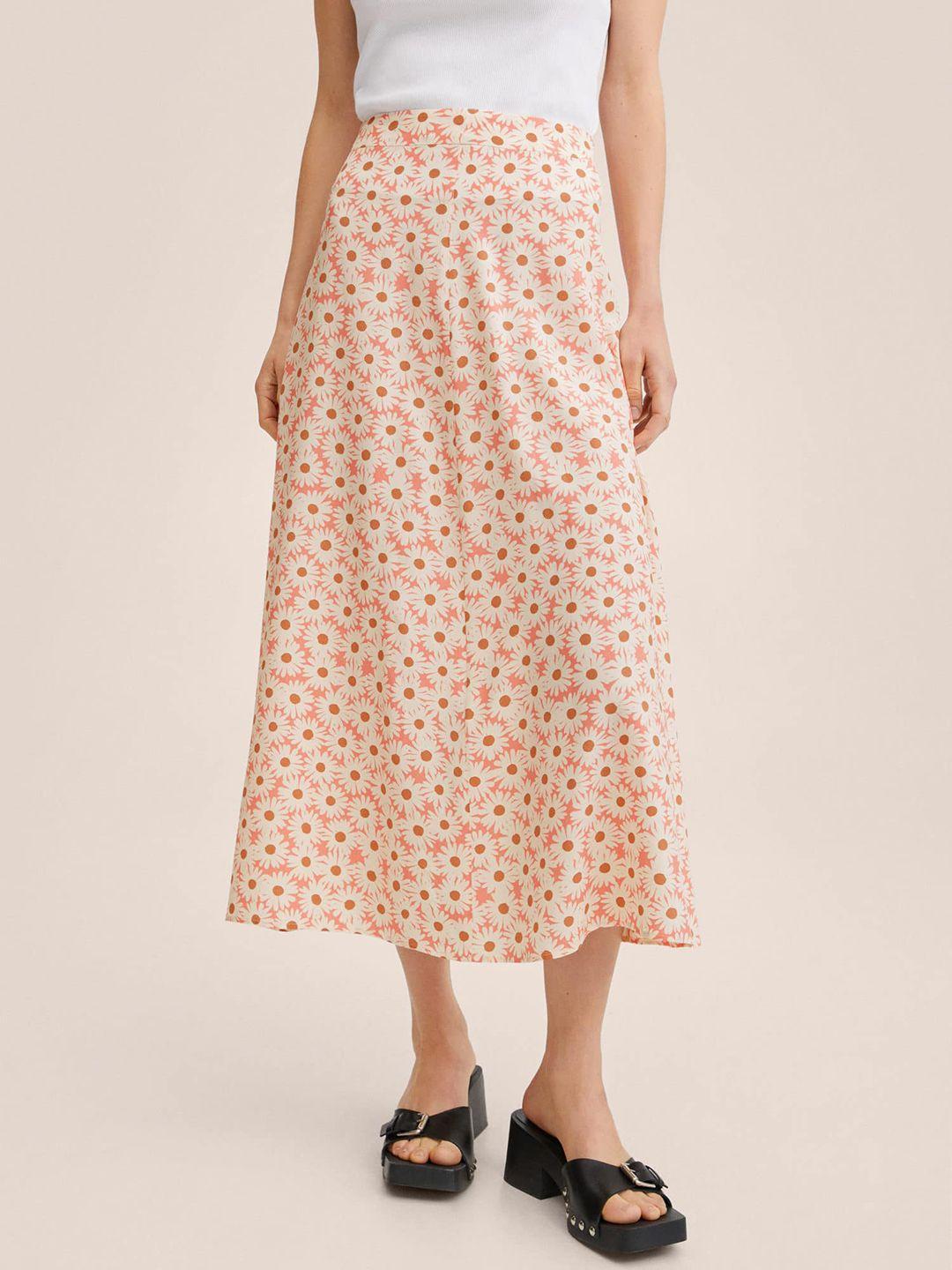 mango-women-pink-&-off-white-floral-skirt
