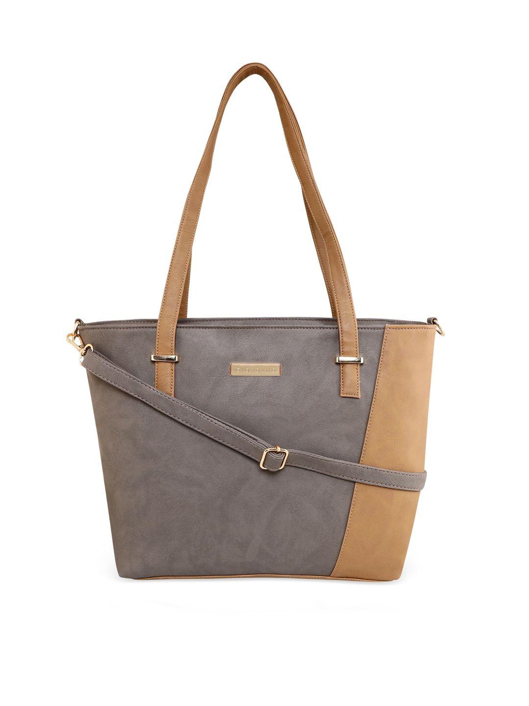 giordano-grey-pu-structured-shoulder-bag-with-cut-work