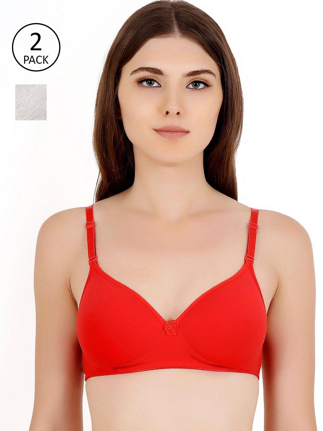floret-red-&-grey-bra-heavily-padded