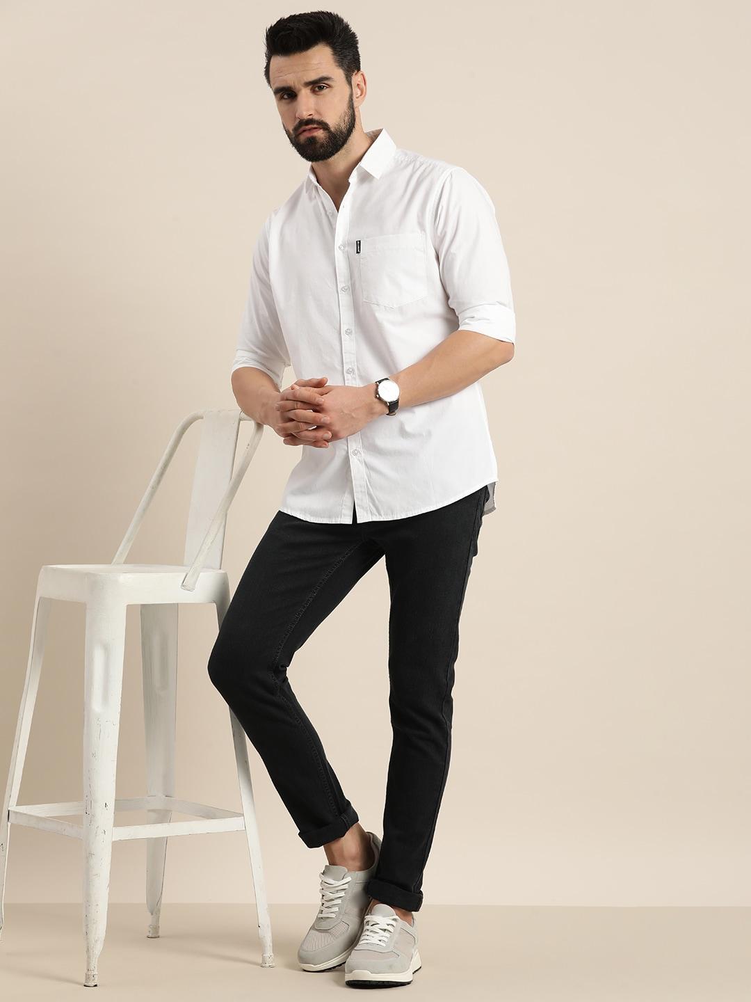 dillinger-men-white-cotton-casual-shirt