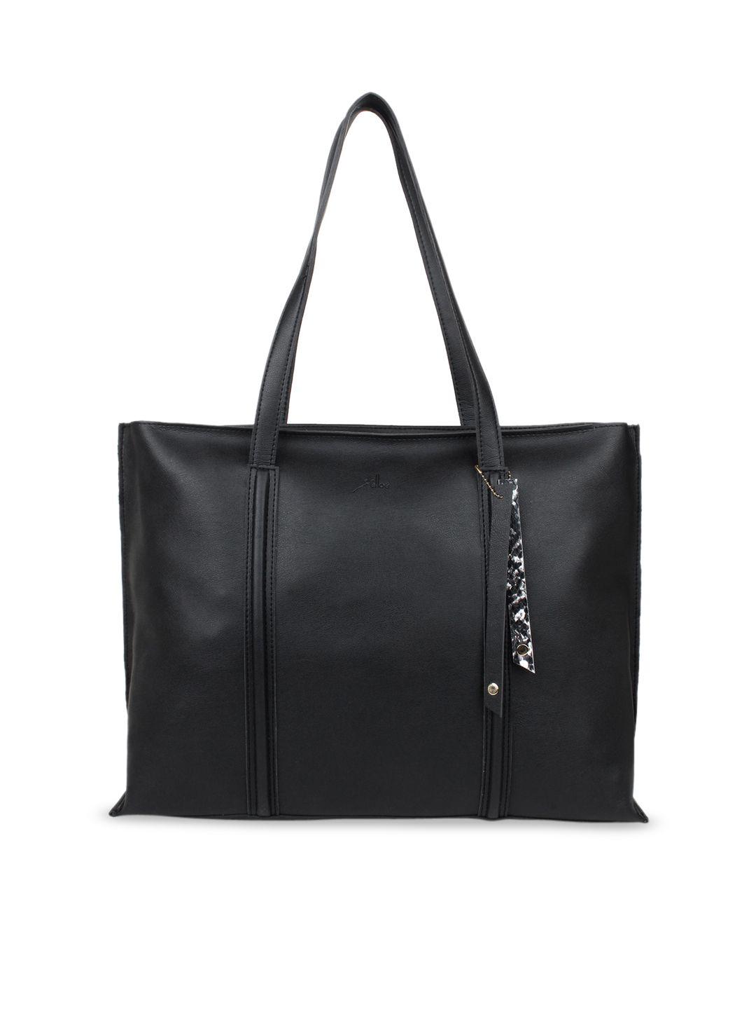 yelloe-black-solid-structured-laptop-tote-bag