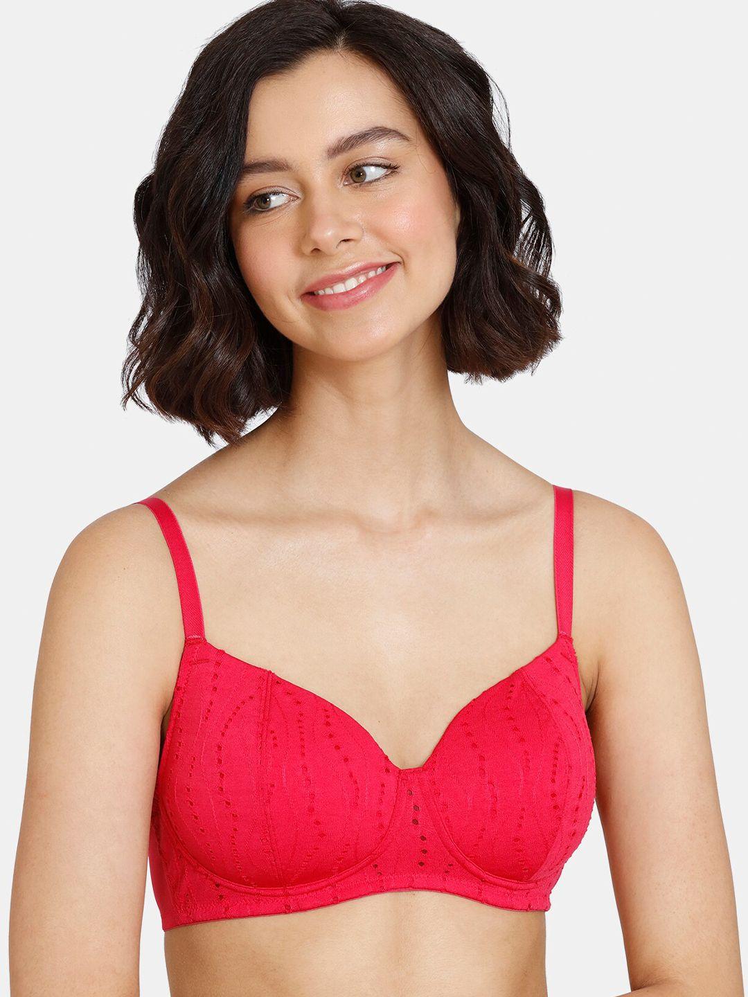 zivame-red-lightly-padded-t-shirt-bra