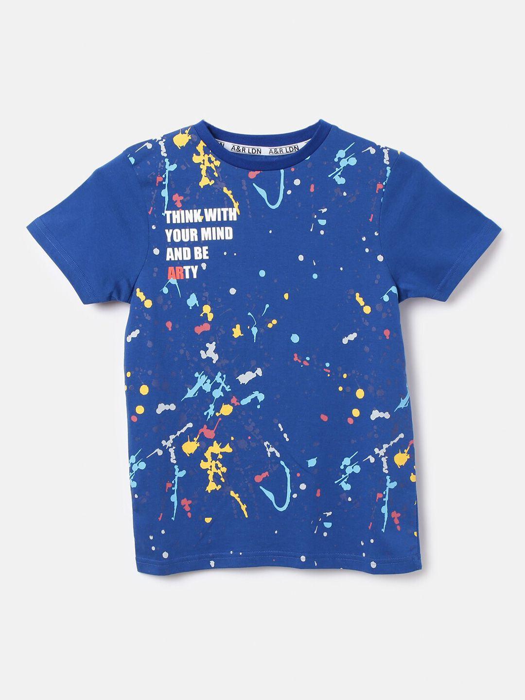 angel-&-rocket-boys-blue-printed-t-shirt