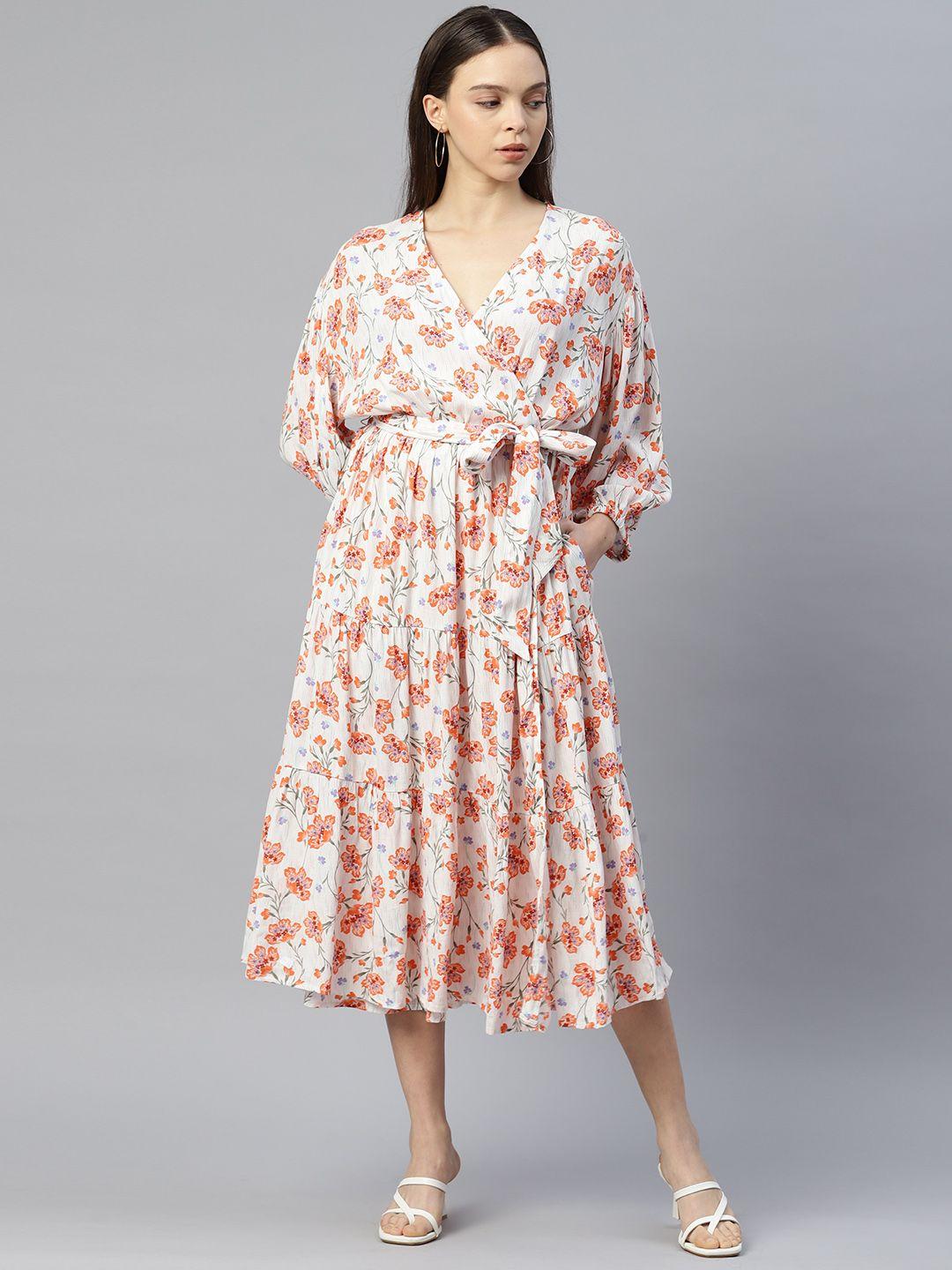 marks-&-spencer-floral-print-tiered-wrap-maxi-dress