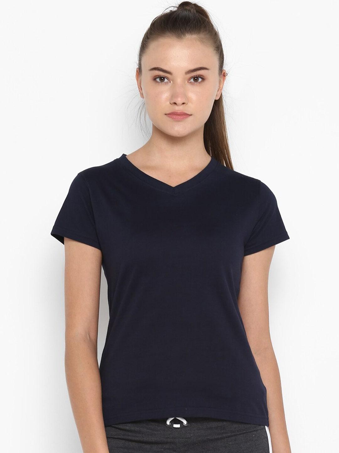 appulse-women-navy-blue-v-neck-t-shirt