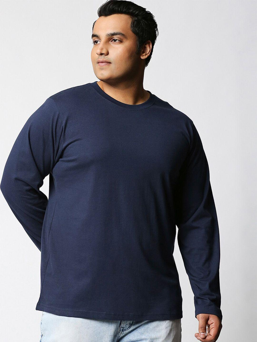 bewakoof-men-blue-v-neck-t-shirt