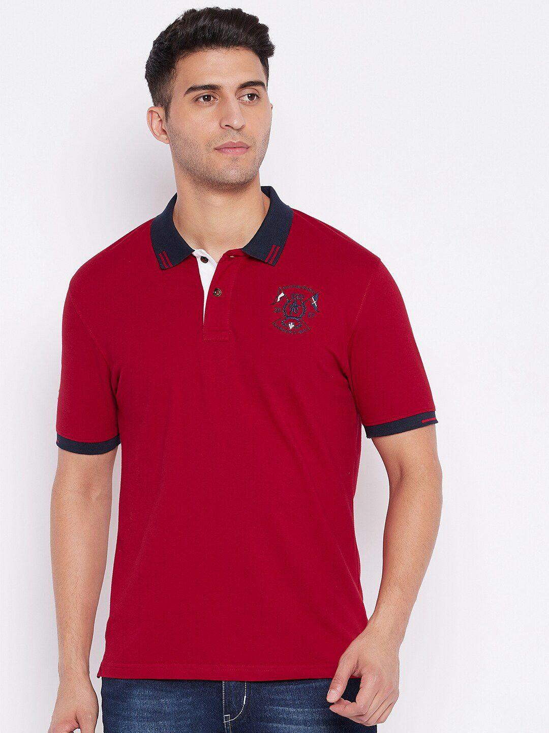harbor-n-bay-men-red-polo-collar-t-shirt