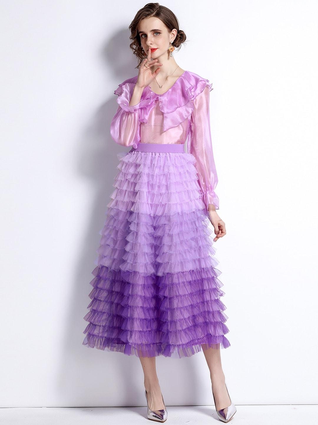 jc-collection-women-purple-ruffled-top-with-skirt