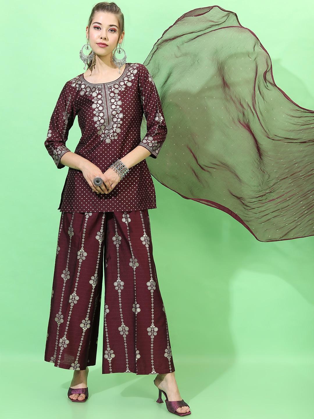 vishudh-women-maroon-floral-printed-kurti-with-palazzos-&-with-dupatta