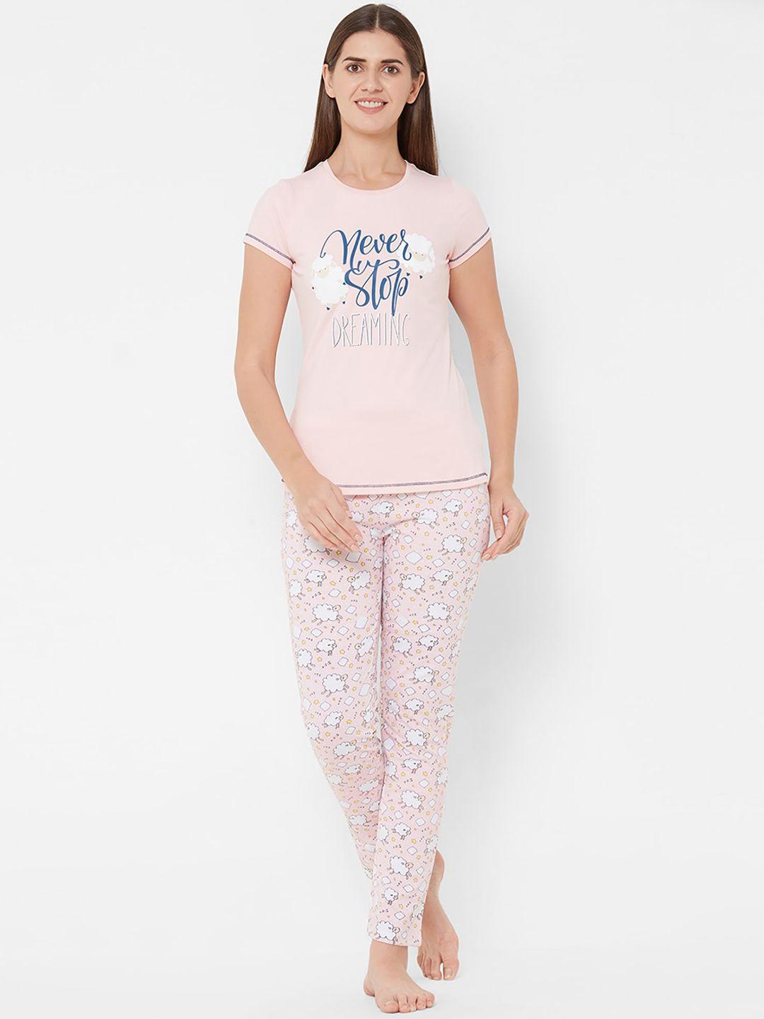 sweet-dreams-women-printed-cotton-blend-night-suit-2203au-soft-pink