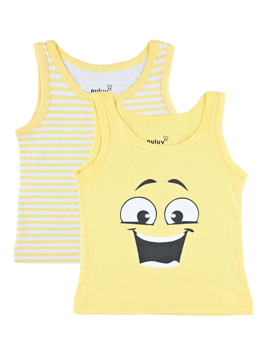 nuluv-boys-pack-of-2-yellow-&-white-printed-cotton-innerwear-vests