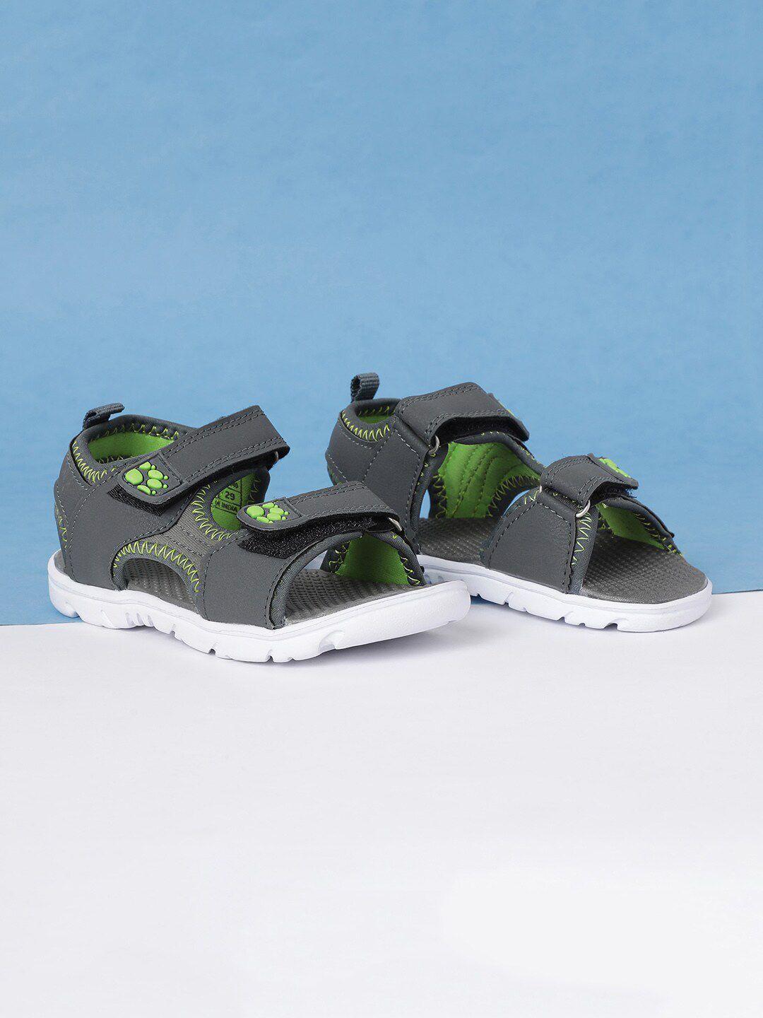 max-boys-grey-&-green-pu-comfort-sandals