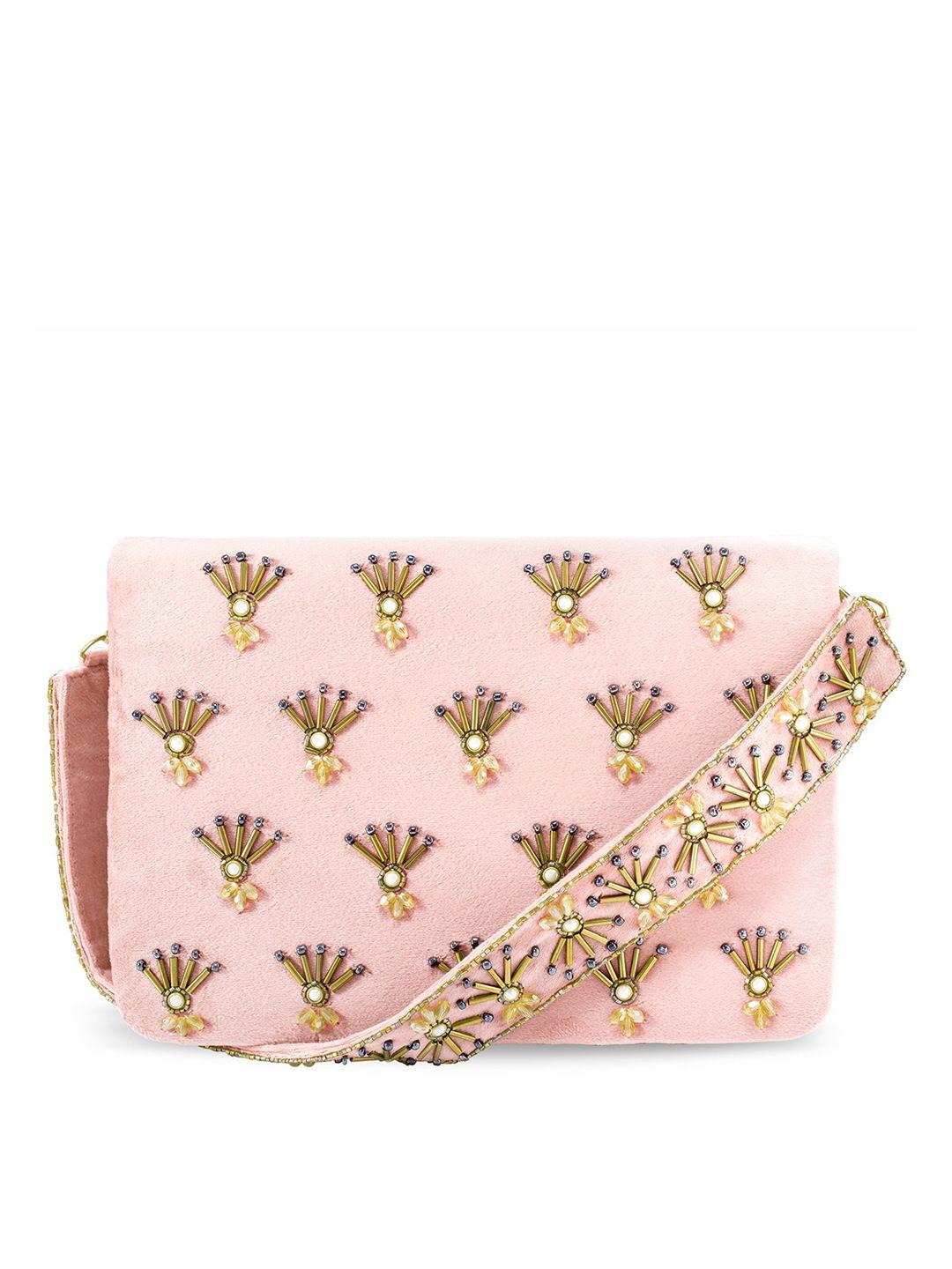 peora-peach-coloured-&-gold-toned-embroidered-purse-clutch
