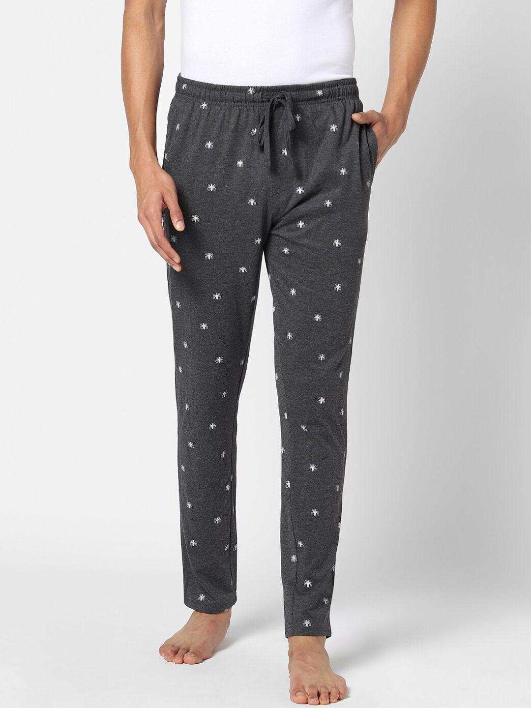 ajile-by-pantaloons-men-grey-printed-lounge-pants