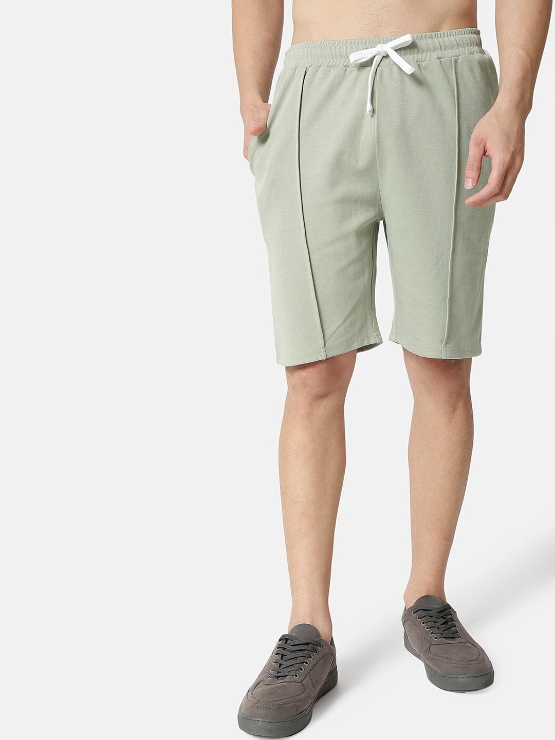 campus-sutra-men-green-outdoor-shorts