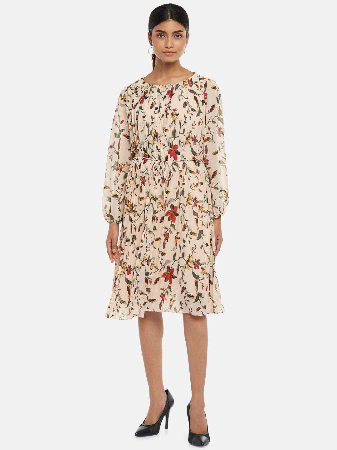annabelle-by-pantaloons-off-white-floral-a-line-dress