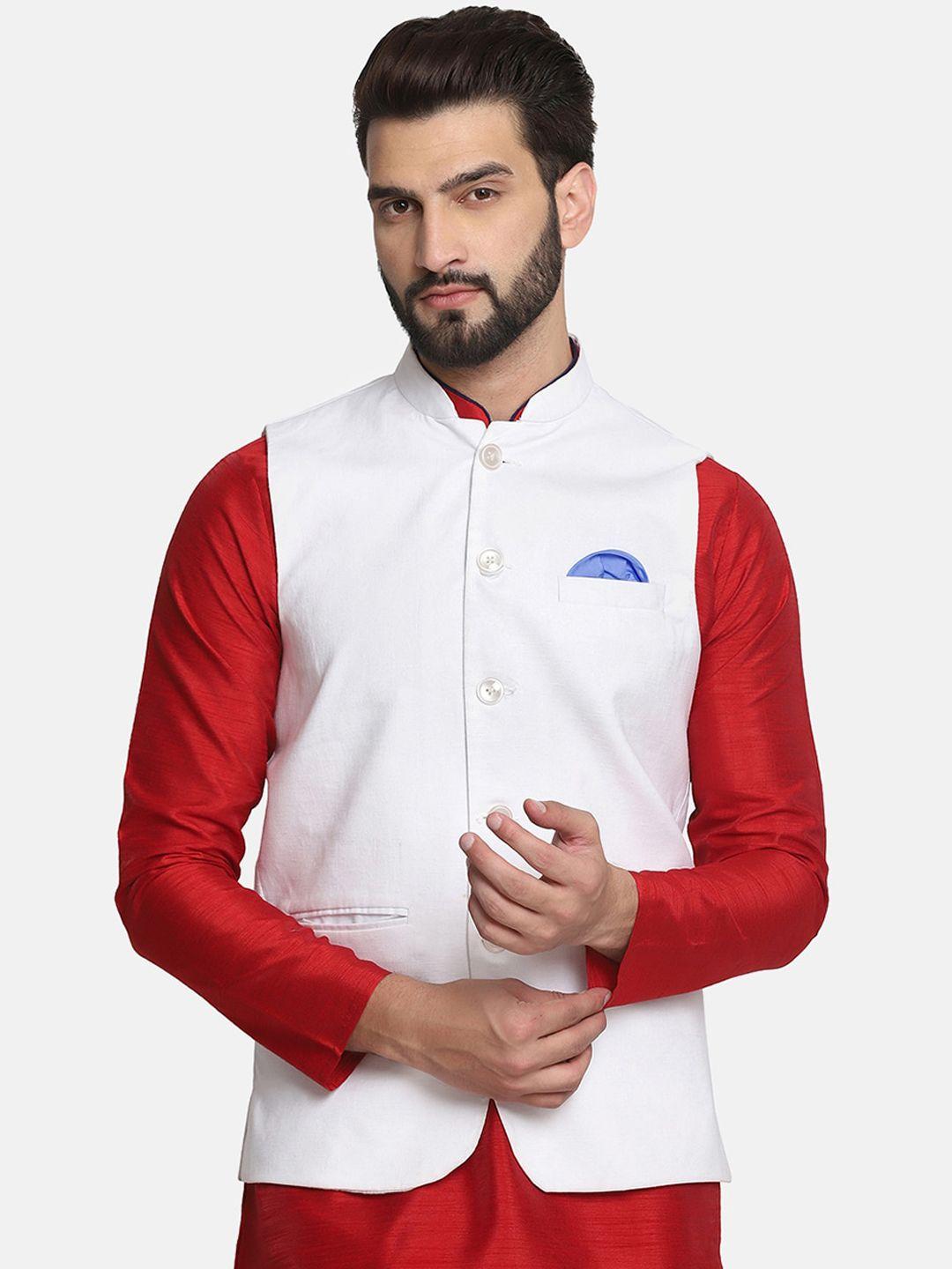 tahvo-men-white-solid-nehru-jacket