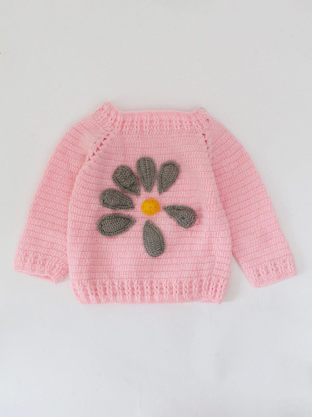 woonie-kids-pink-&-green-floral-acrylic-pullover