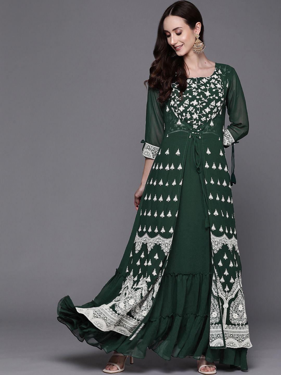 indo-era-green-floral-embroidered-georgette-ethnic-a-line-maxi-dress