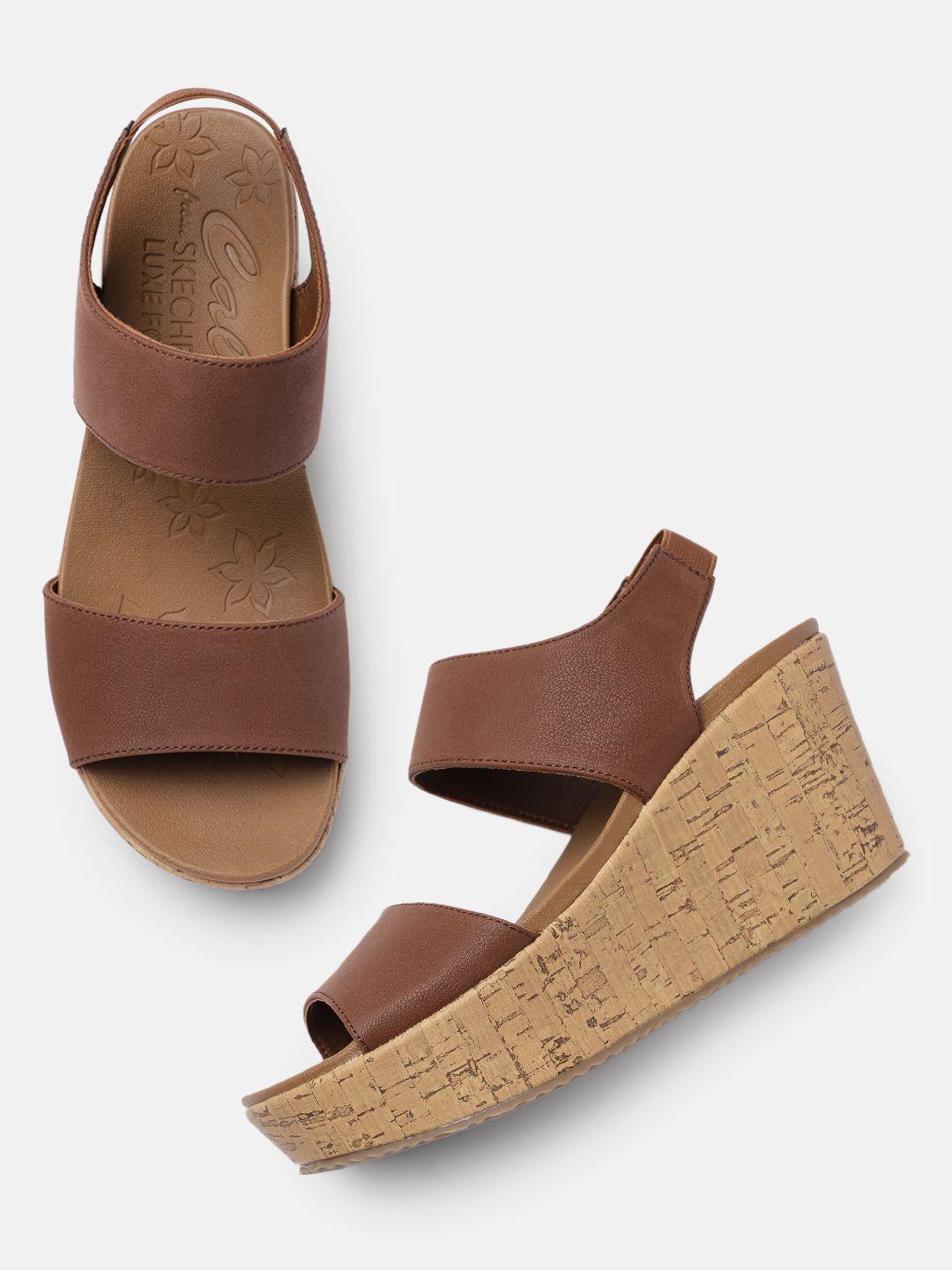 skechers-brown-solid-wedge-heels