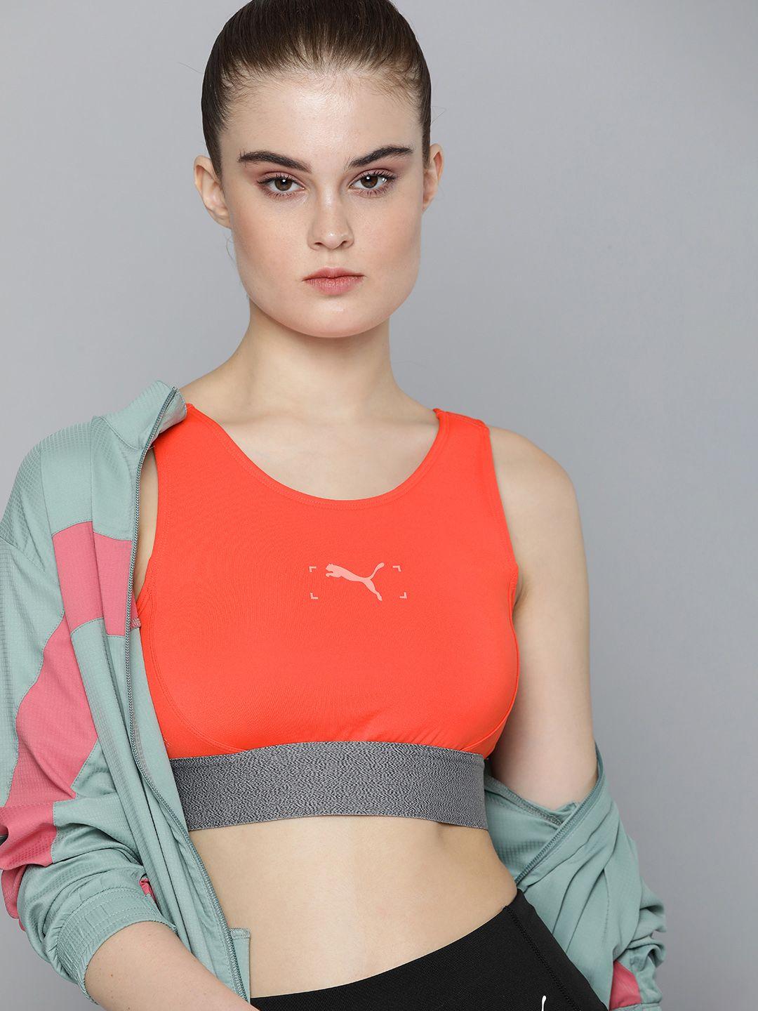 puma-women-orange-&-grey-printed-drycell-training-sports-bra-52215826