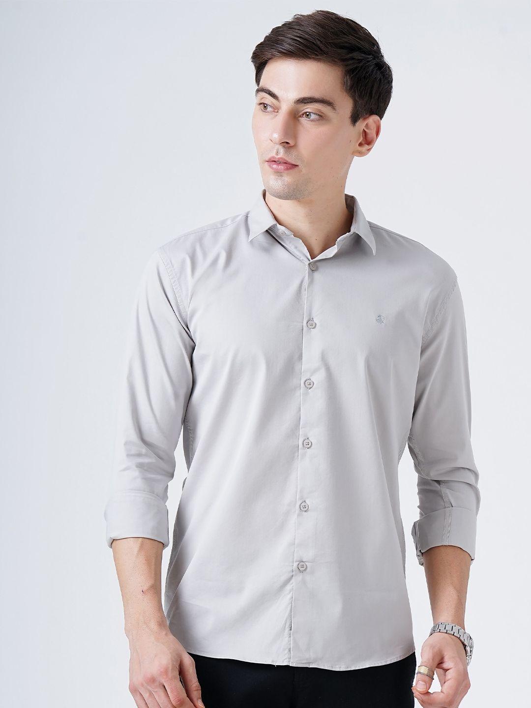 soratia-men-grey-melange-slim-fit-casual-shirt