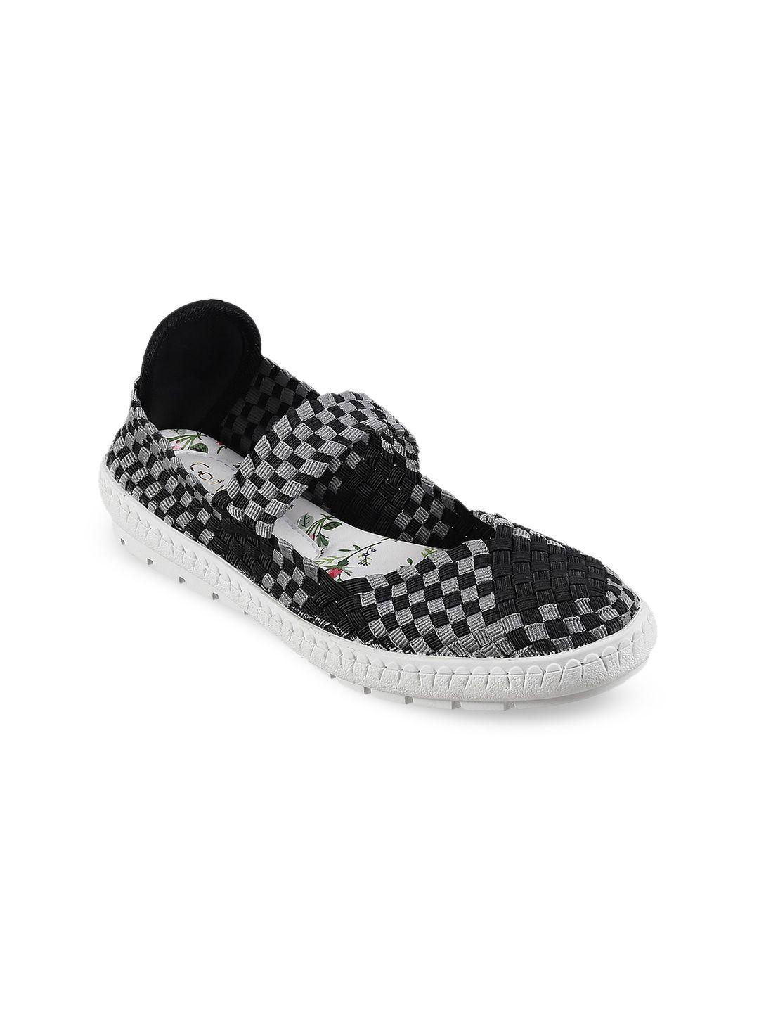 catwalk-women-grey-woven-design-slip-on-sneakers
