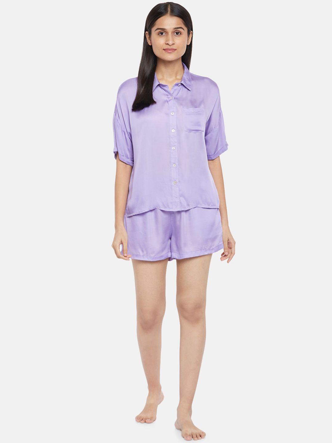 dreamz-by-pantaloons-women-lavender-solid-night-suit