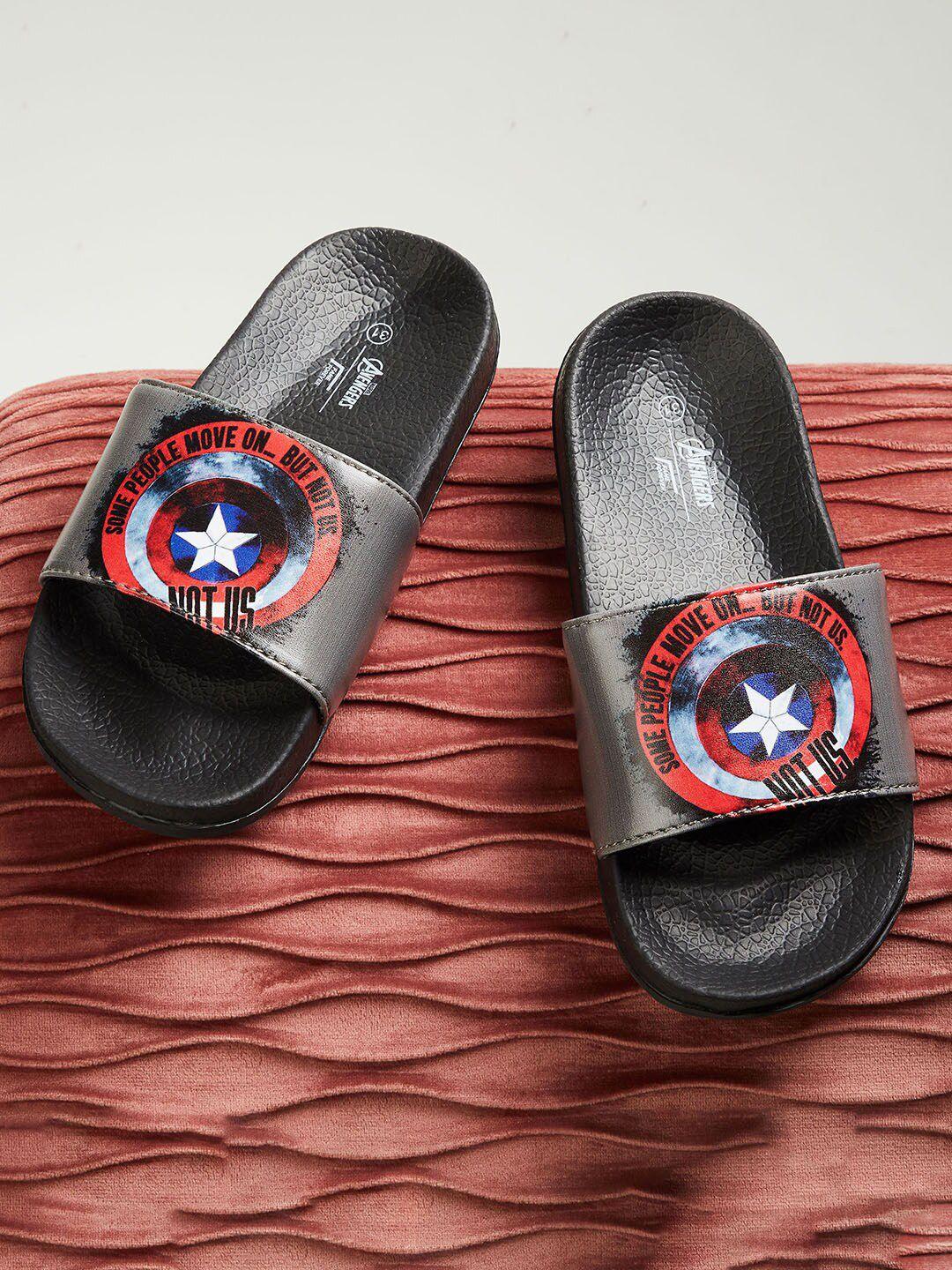 fame-forever-by-lifestyle-boys-black-&-red-printed-sliders