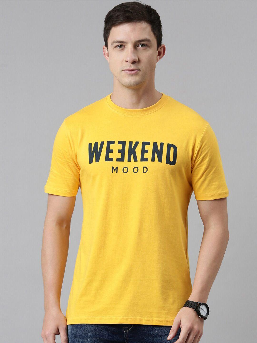 recast-men-yellow-&-jasmine-typography-printed-pure-cotton-bio-finish-t-shirt